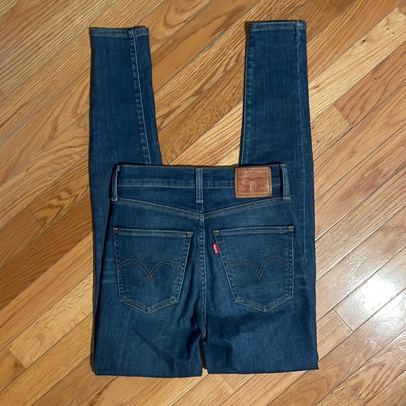 Levi mile high rise super skinny denim jeans 25 - Picture 4 of 4